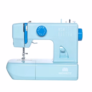 maquina de coser merritt me 6 coleccion color celeste